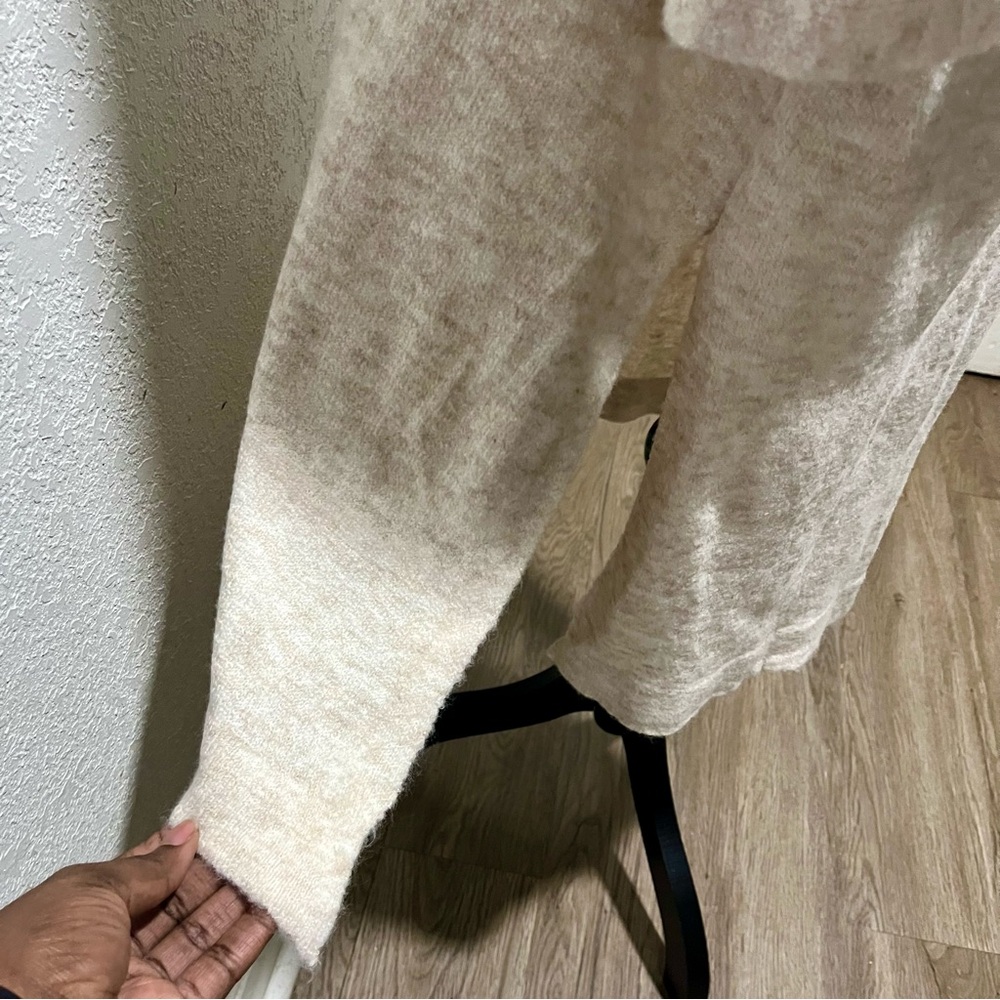 Grade & Gather Cozy Tan Open Front Cardigan Duster with Pockets - Picture 7 of 13